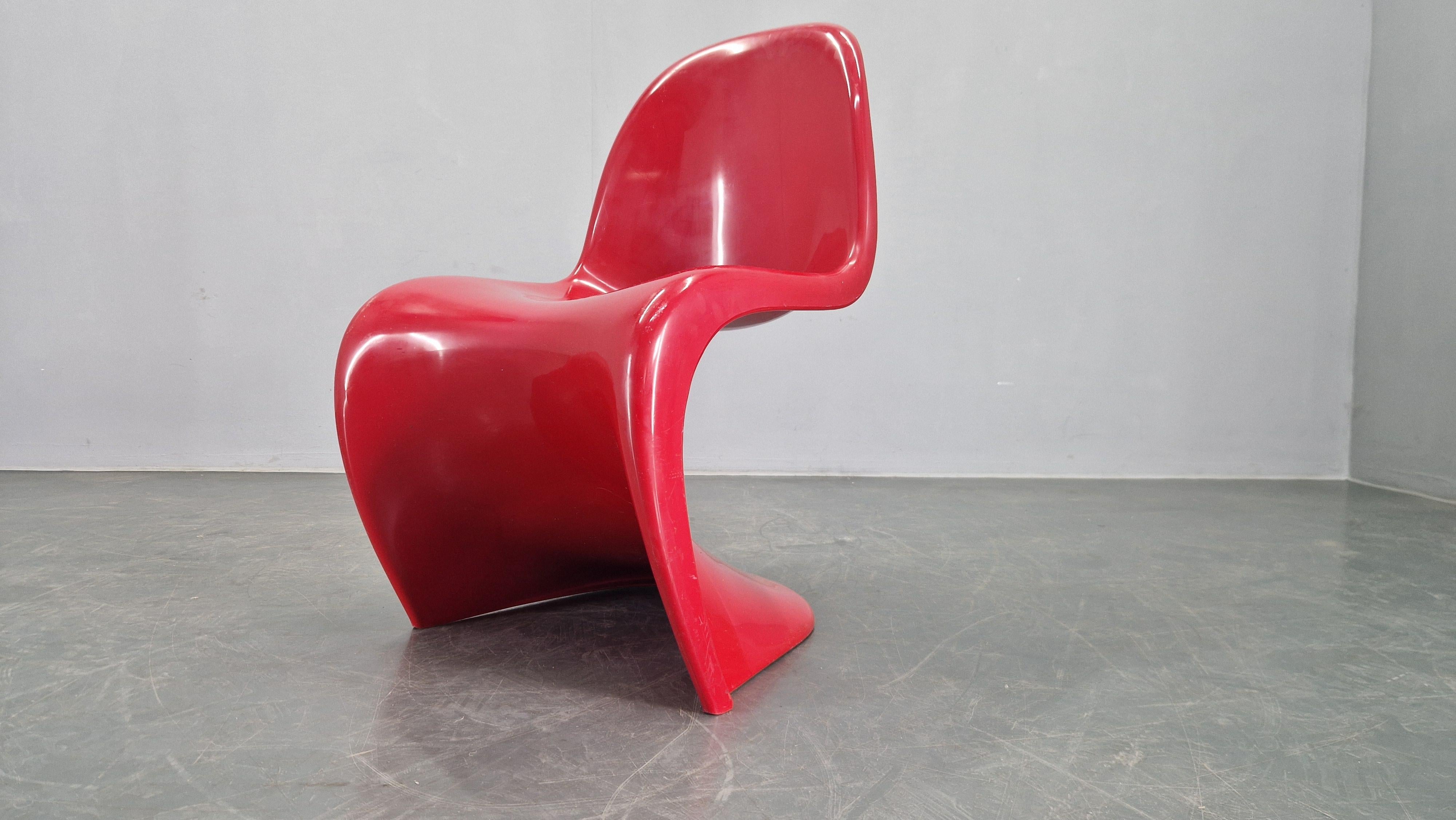 Set di quattro sedie rosse di Verner Panton per Herman Miller/Fehlbaum, anni '70 in vendita 7