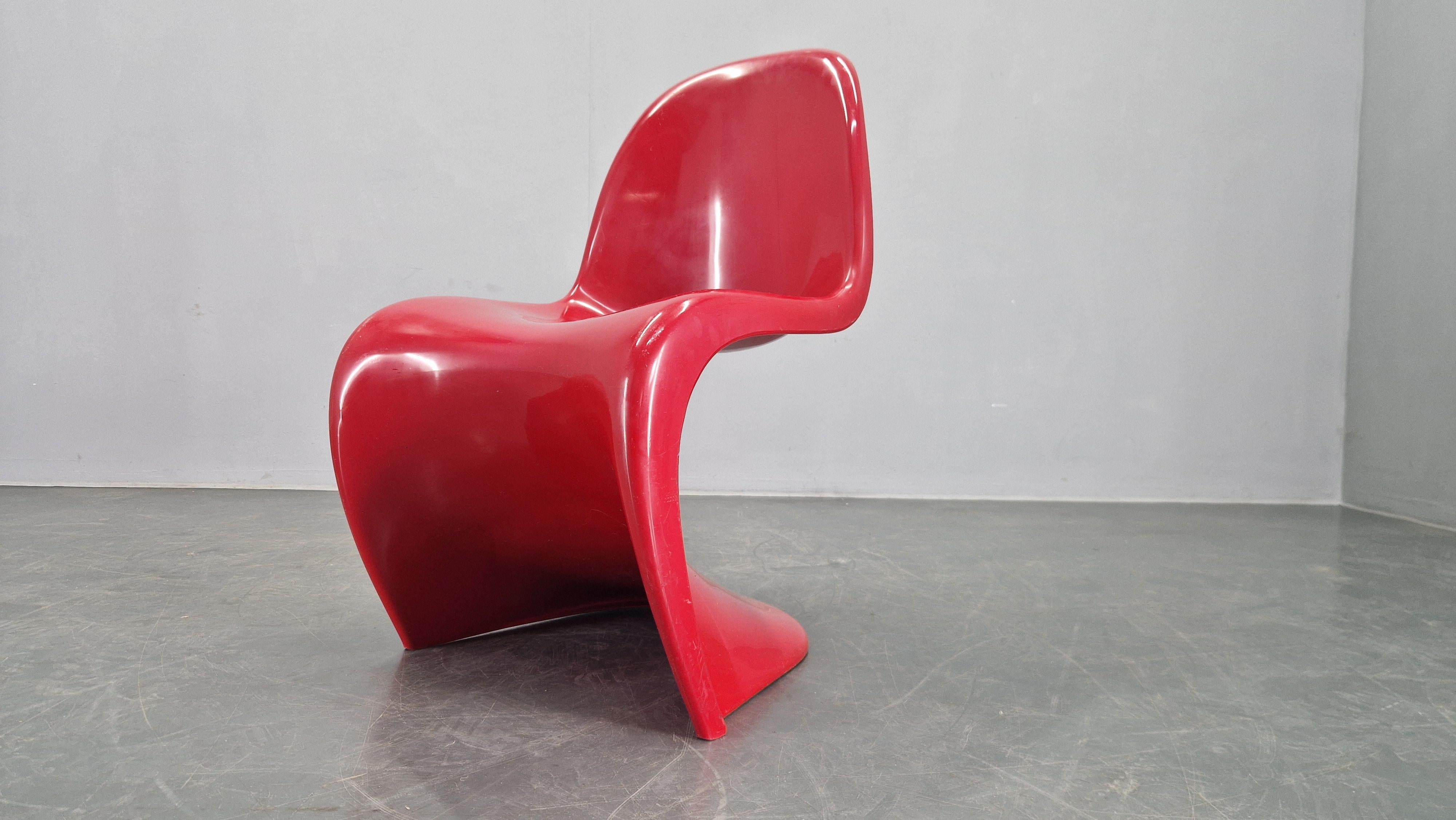 Set di quattro sedie rosse di Verner Panton per Herman Miller/Fehlbaum, anni '70 in vendita 8