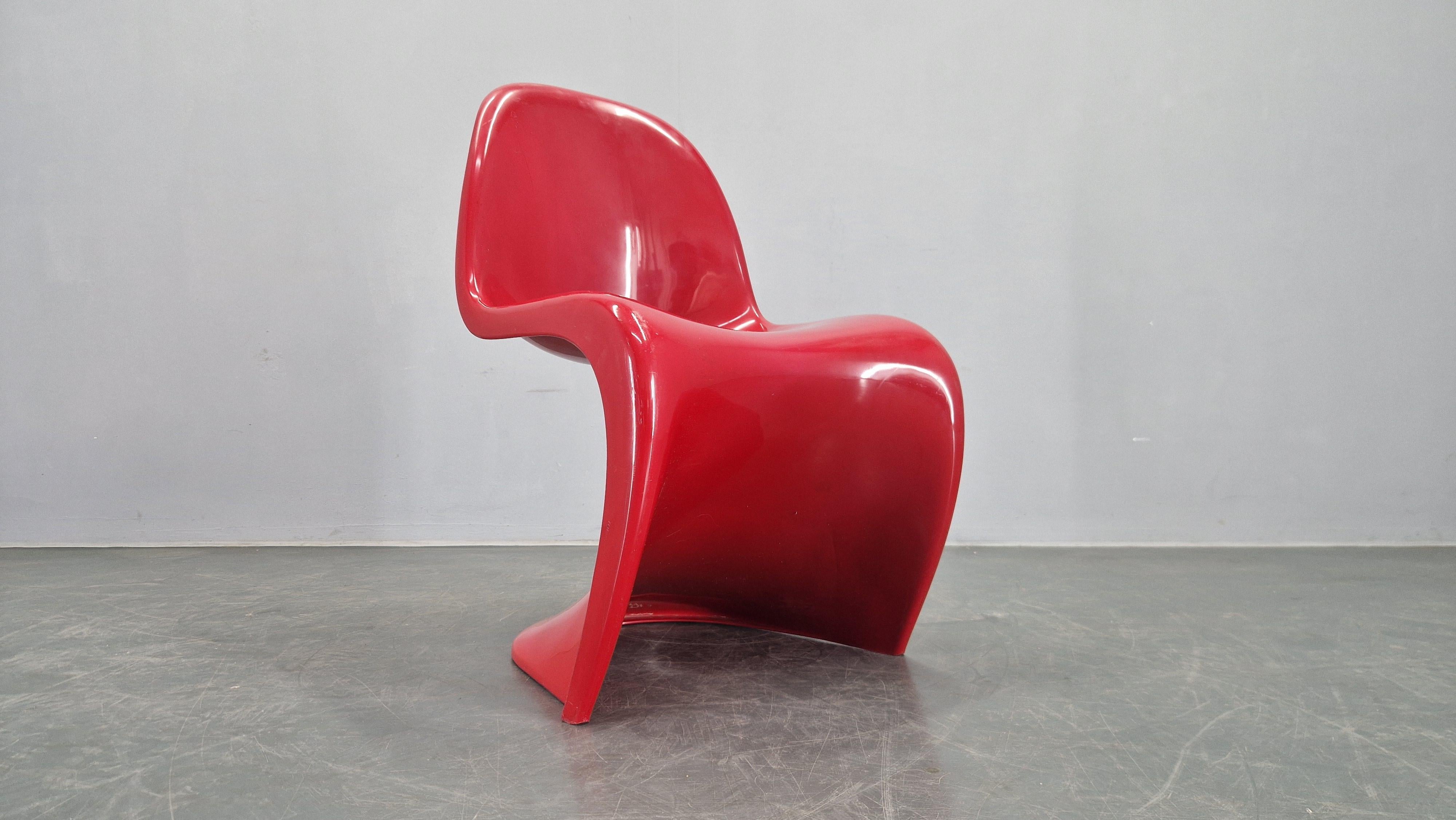 Set di quattro sedie rosse di Verner Panton per Herman Miller/Fehlbaum, anni '70 in vendita 9