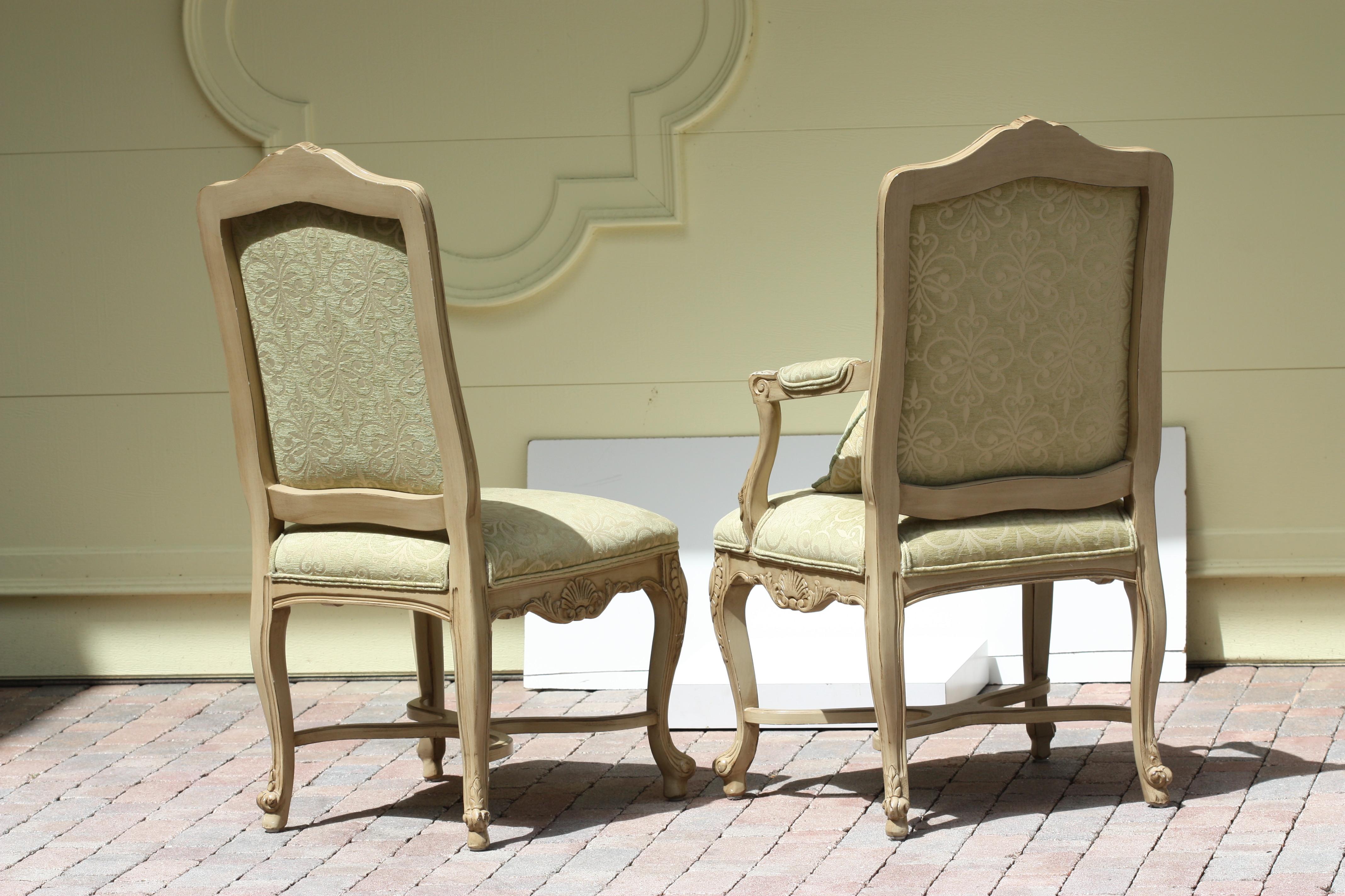 20th Century Set of Four Regence Style Painted Chairs  For Sale