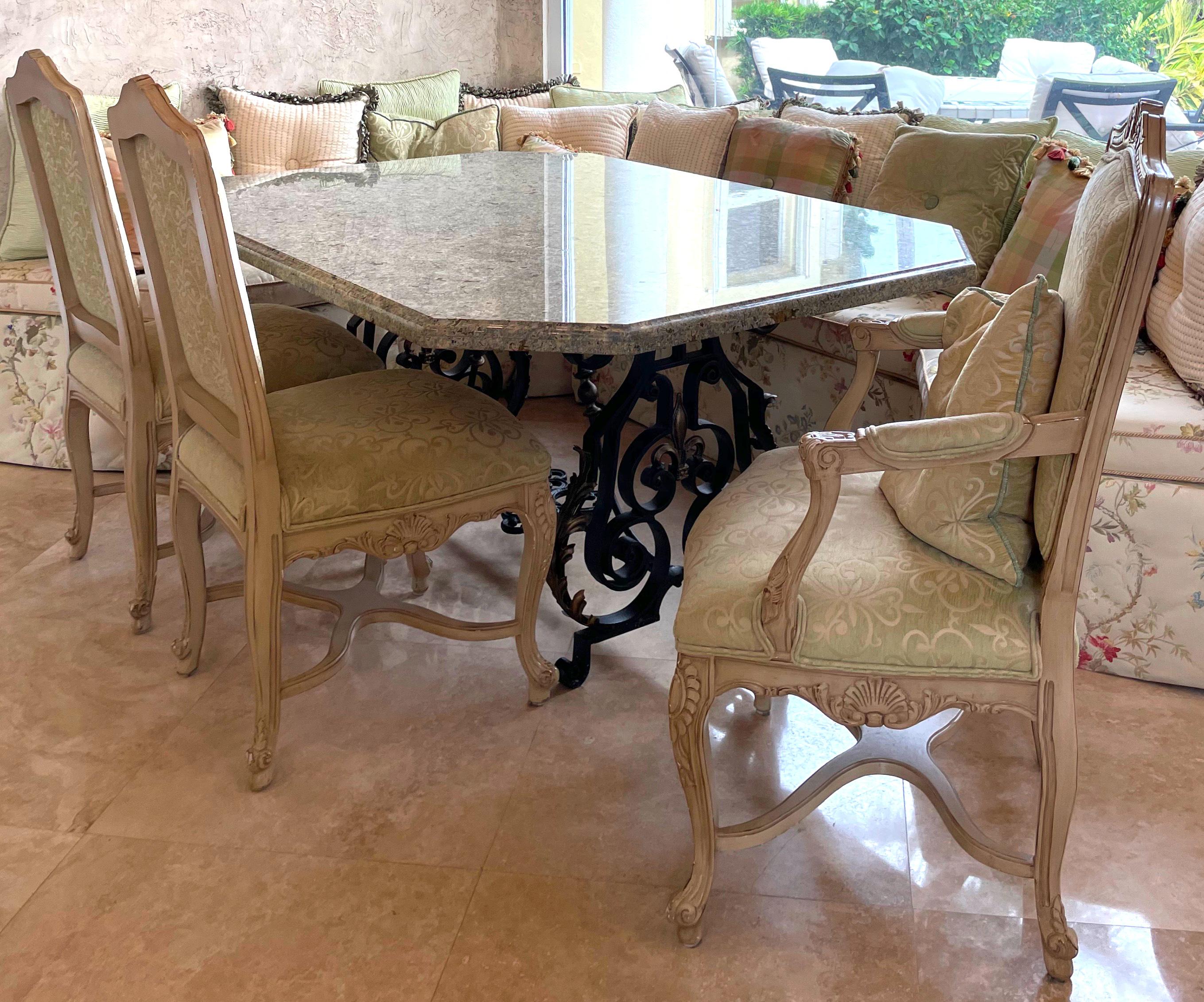 Set of Four Regence Style Painted Chairs  For Sale 2