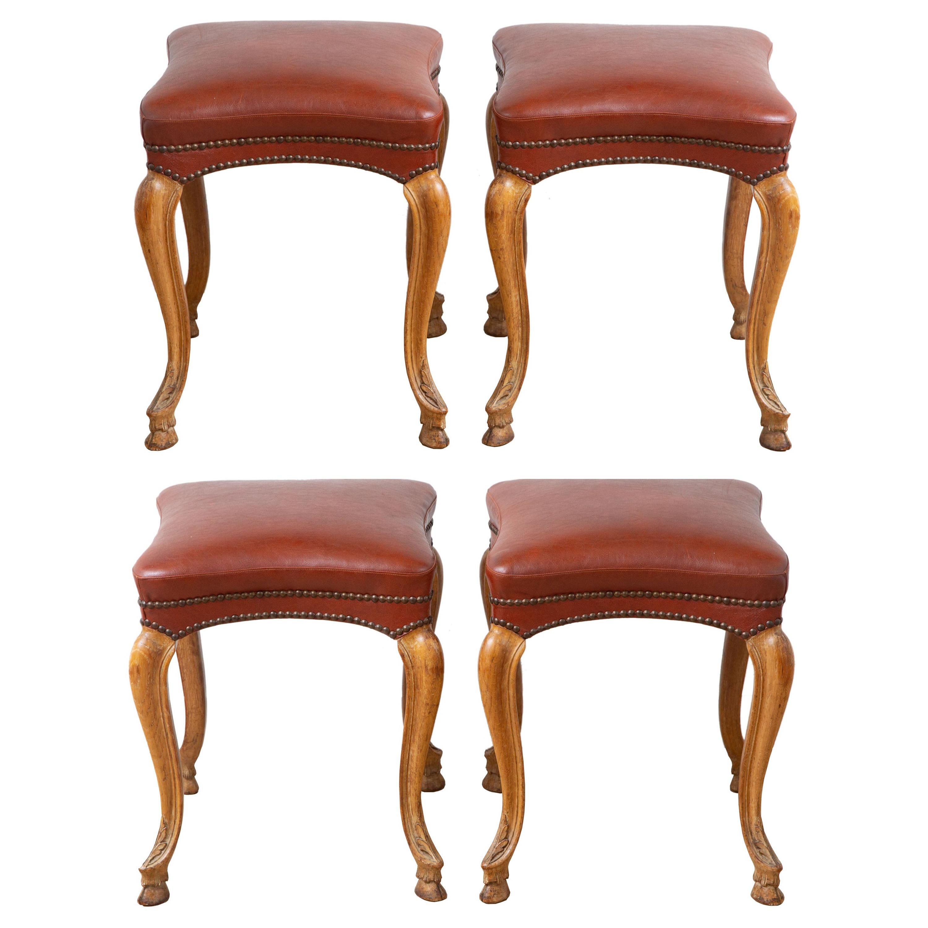 Set of Four Regence Style Stackable Stools, France, 1940's