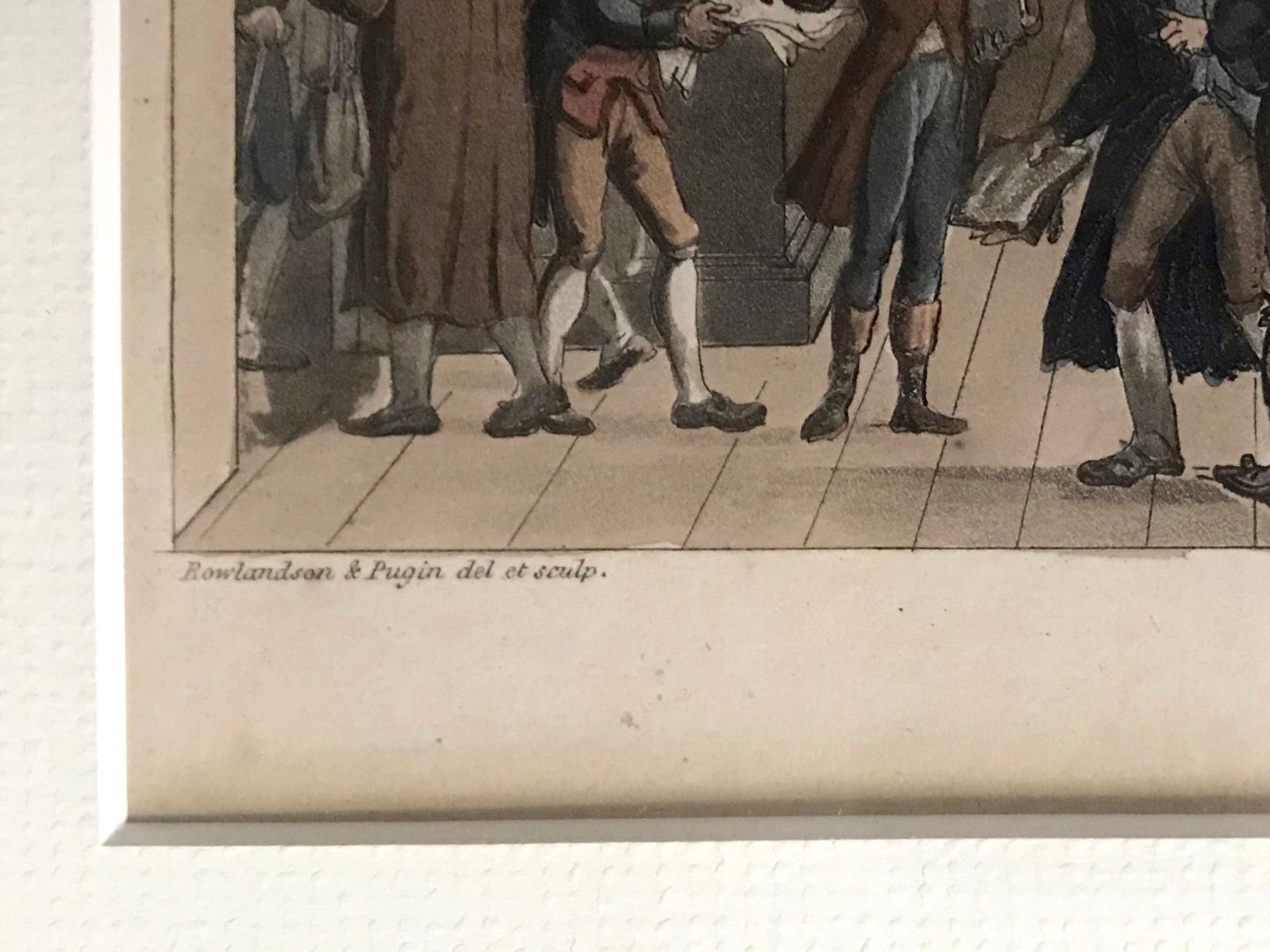 Ensemble de quatre gravures colorées de l'époque Regency de Rowlandson en vente 4