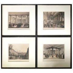 Set of Four Regency Era Coloured Engravings by Rowlandson