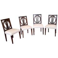 Antique Set of Four Regency Mahogany Chairs