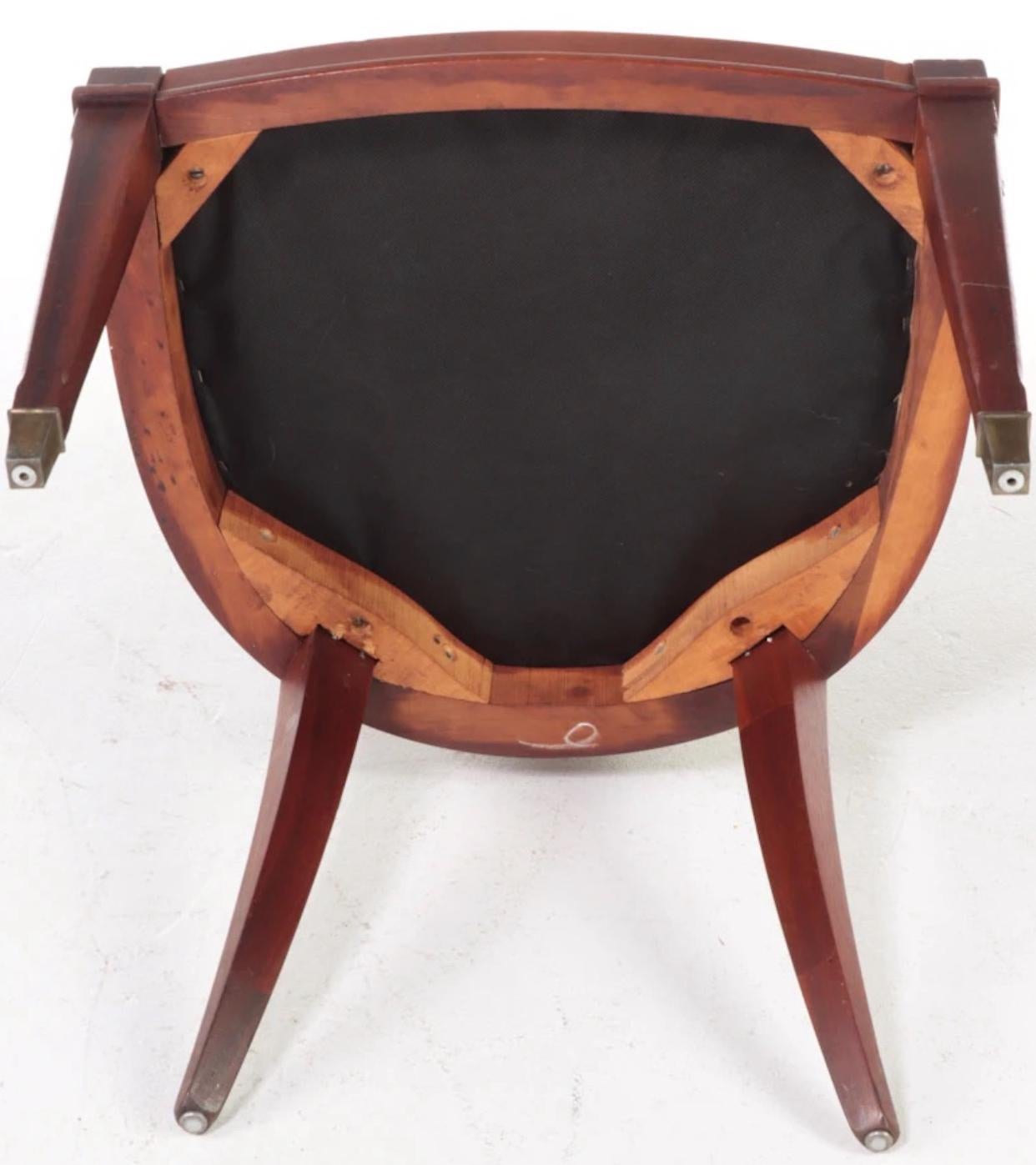 Set of Four Regency Mahogany Spoon Back Dining Chairs 6
