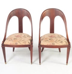 Set of Four Regency Mahogany Spoon Back Dining Chairs