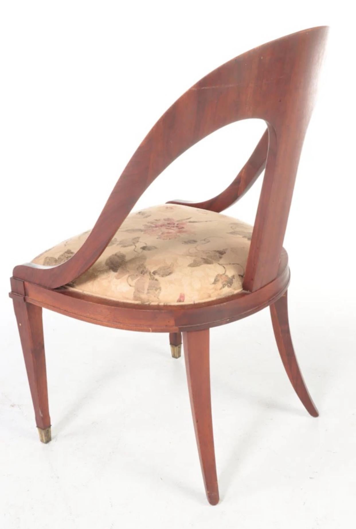 Mid-20th Century Set of Four Regency Mahogany Spoon Back Dining Chairs