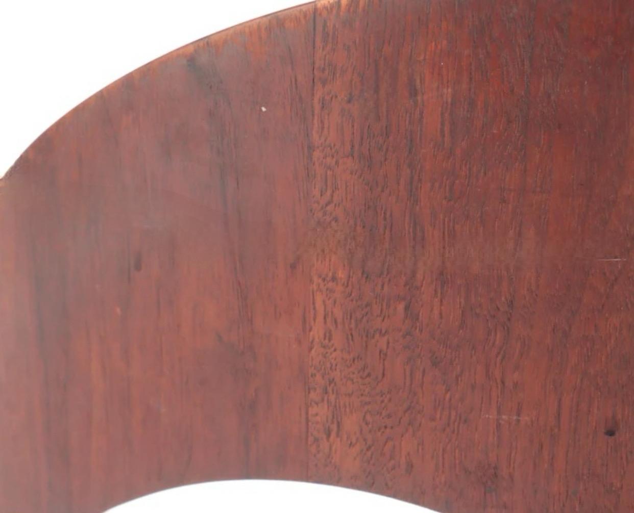 Brass Set of Four Regency Mahogany Spoon Back Dining Chairs