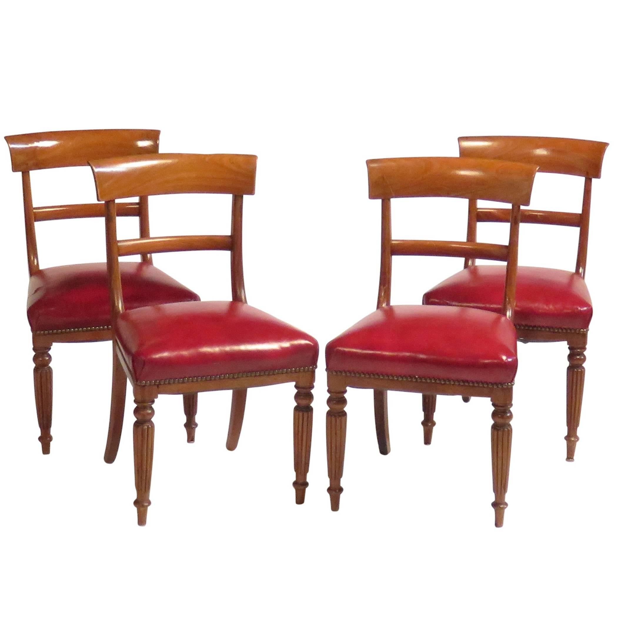 Set of Four Regency Side Chairs, circa 1820