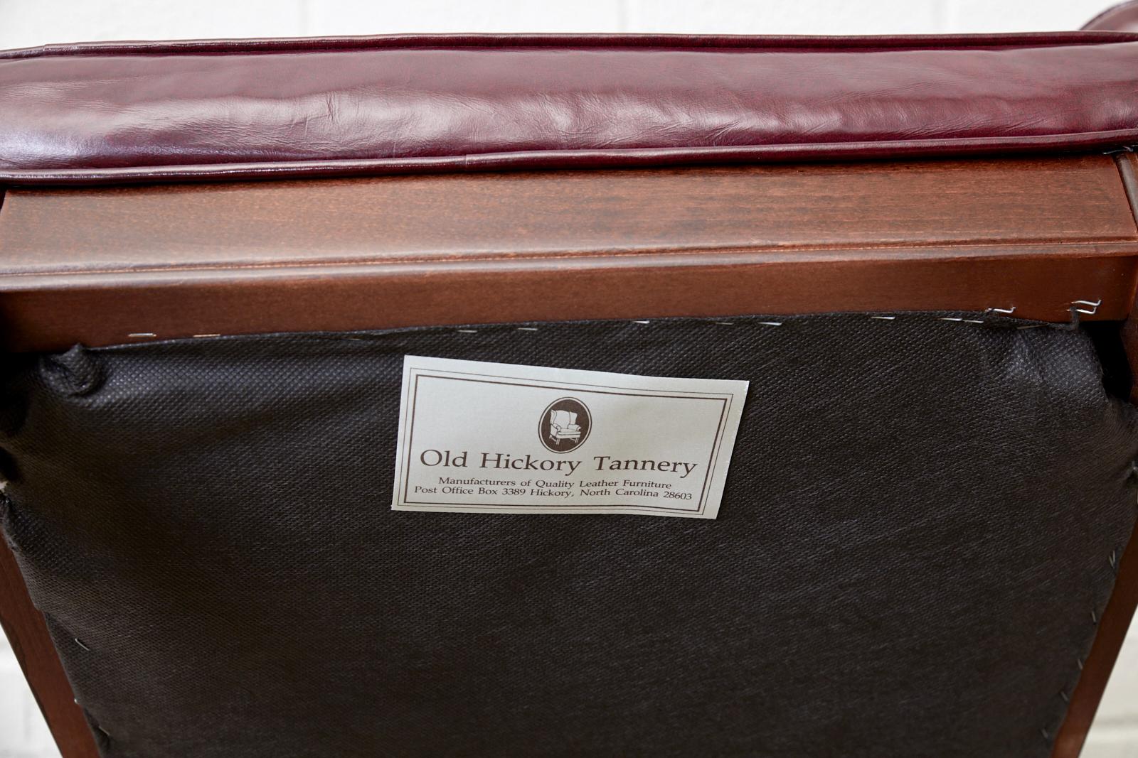 Set of Four Regency Style Cordovan Leather Mahogany Barstools 9