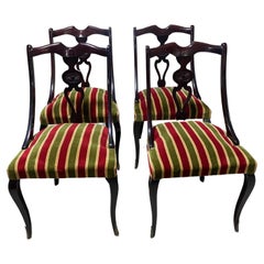 Vintage Set Of Four Regency Style Dining Chairs