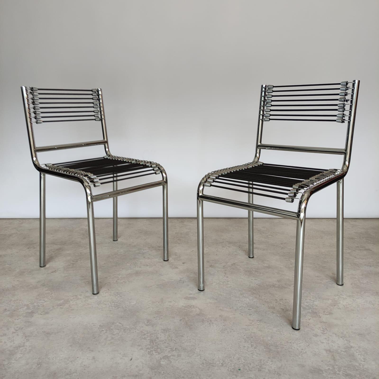 Français Ensemble de quatre chaises Bauhaus René Herbst 