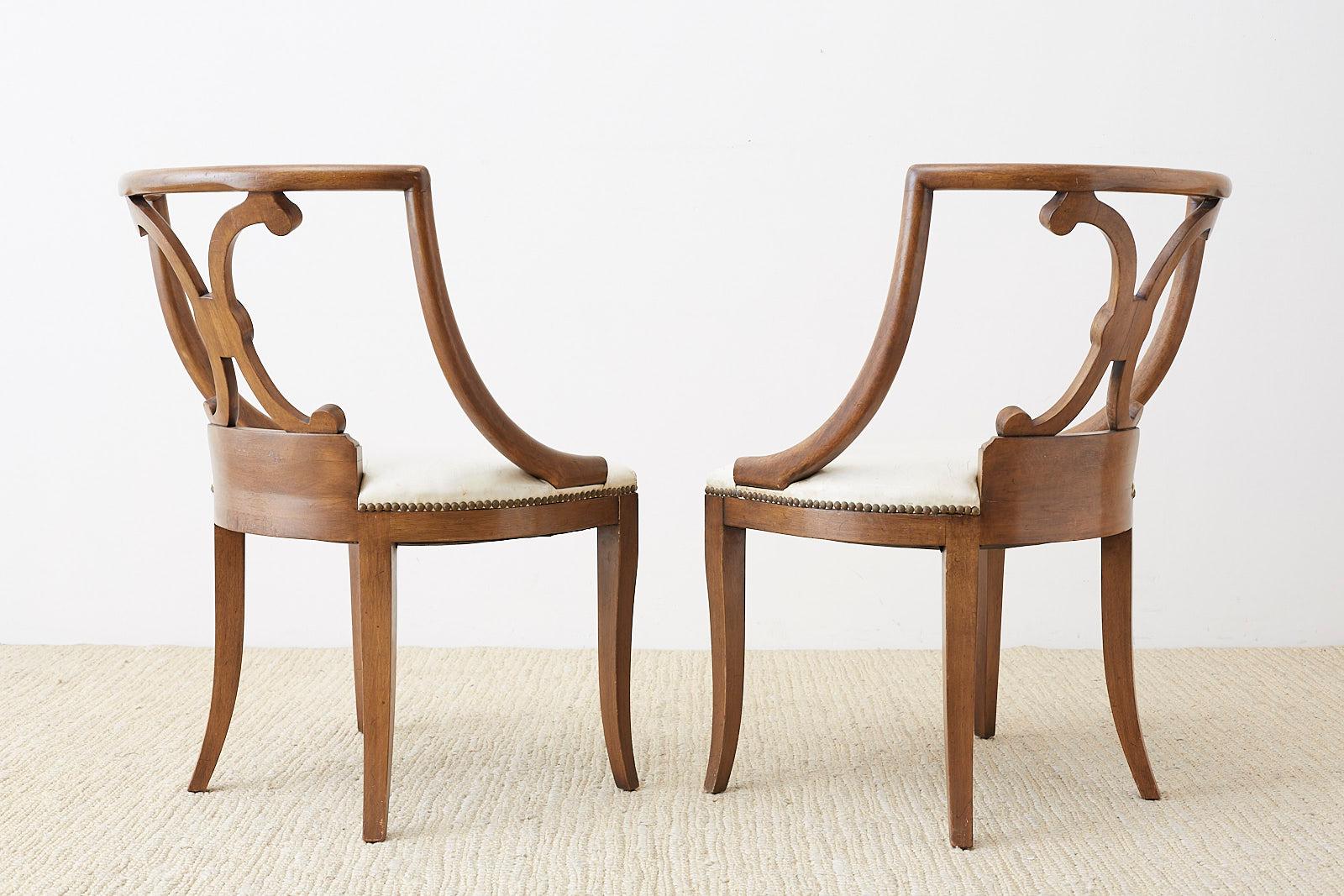 Set of Four Renzo Rutili Leather Dining Chairs 7