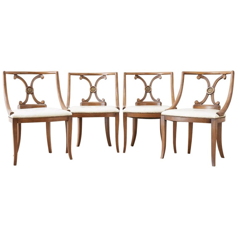 Set of Four Renzo Rutili Leather Dining Chairs 1