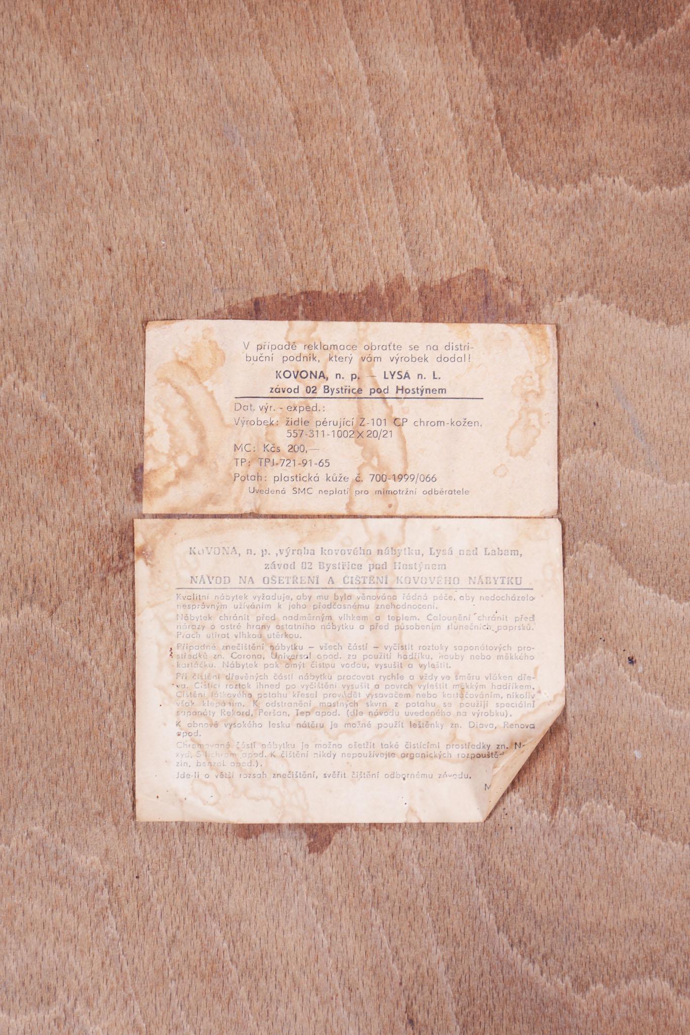 Juego de cuatro sillas de comedor Bauhaus restauradas, de Kovona, cromadas, República Checa, años 50 en venta 5