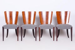Set of Four Restored ArtDeco Chairs, Halabala, UP Zavody, Beech, Czechia, 1930s