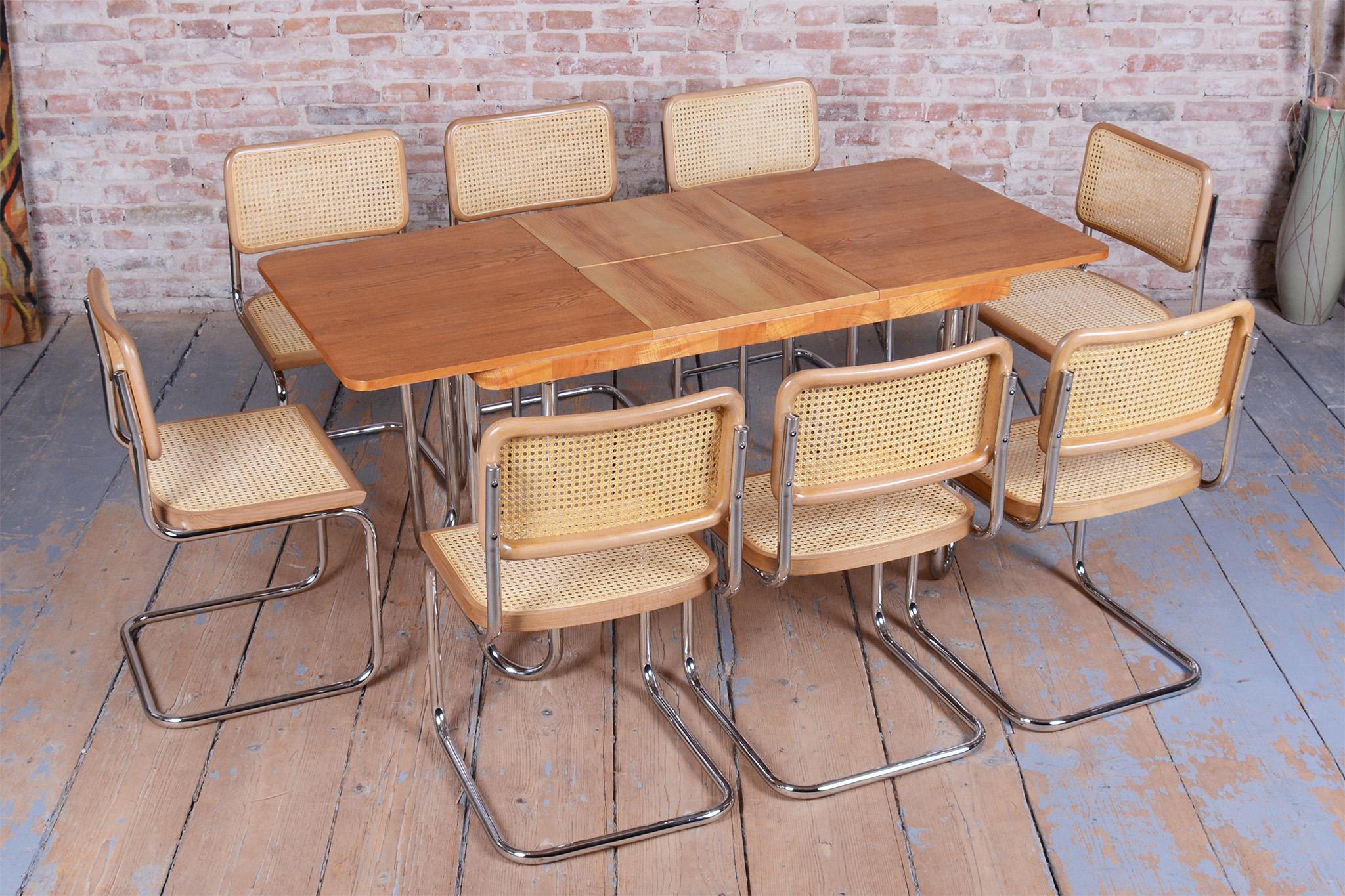 Set of Four Restored Bauhaus Cesca Chairs, by M. Breuer, Chrome, Italy, 1980s in vendita 10