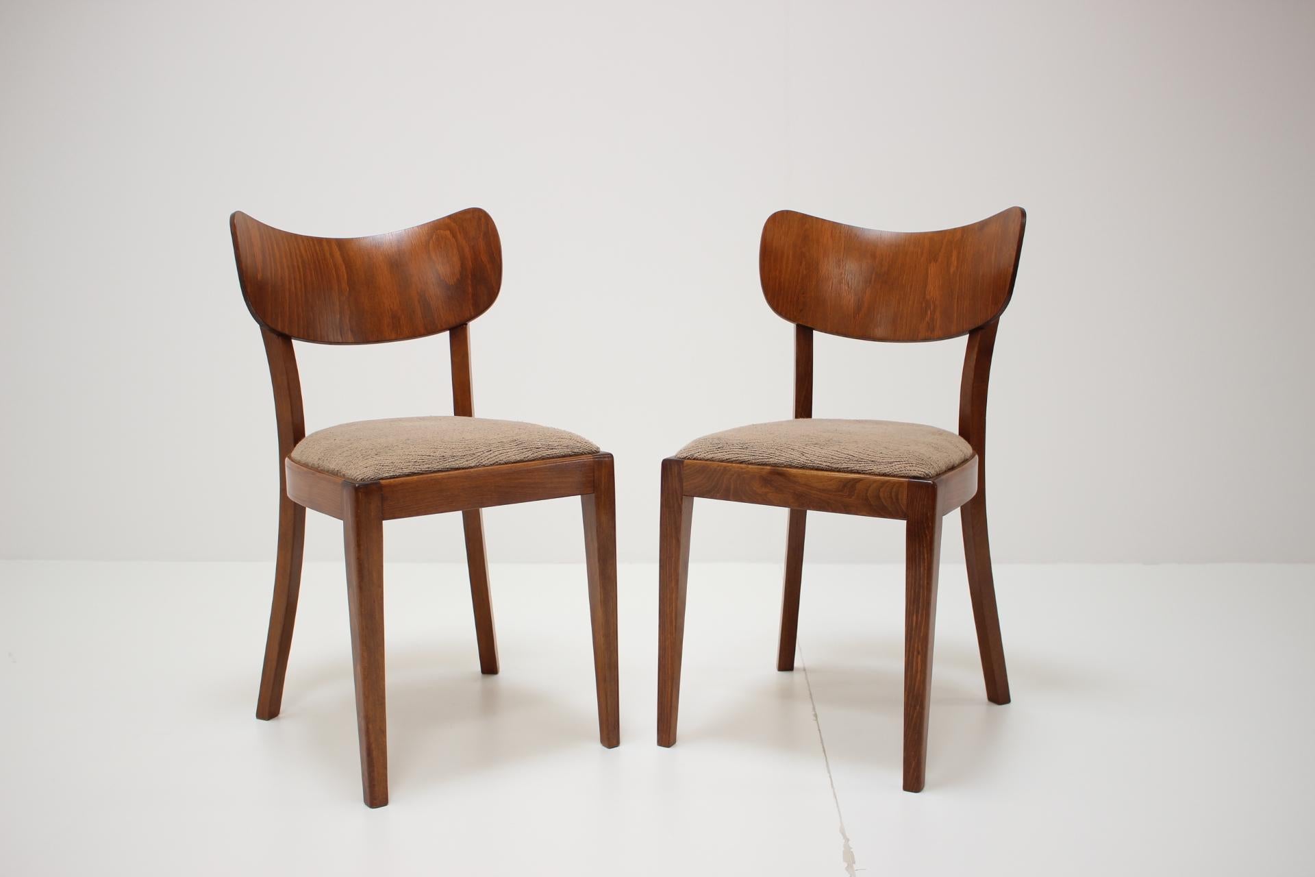 Set of Four Restored Dining Chairs Designed by Jindřich Halabala, 1960s 6