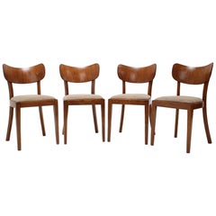 Set of Four Restored Dining Chairs Designed by Jindřich Halabala, 1960s