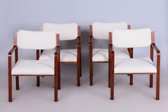 Set of Four Restored Mid Century Chairs, by Ludvik Volak, Mahogany, Czech, 1960s