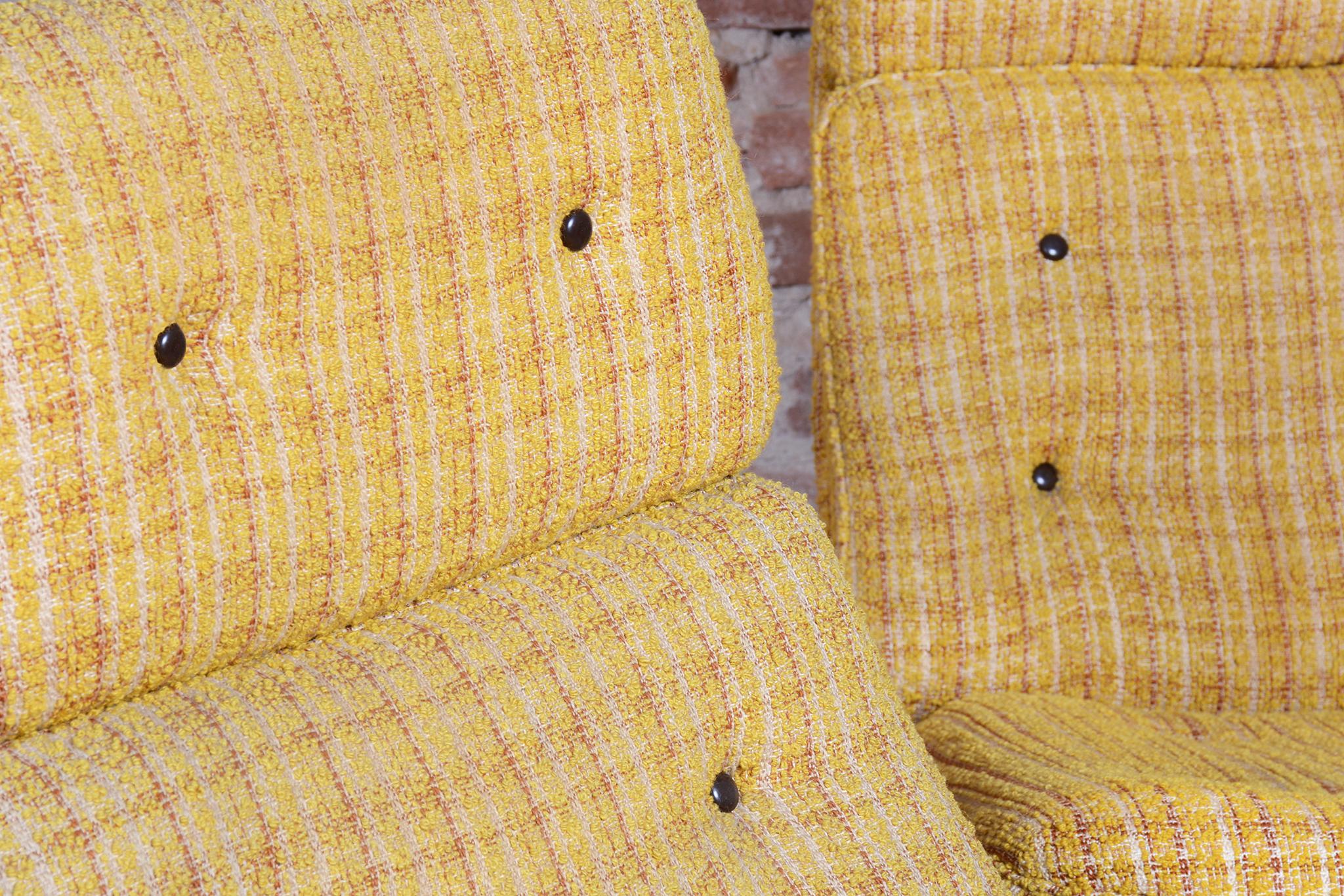 Set of Four Restored Mid-Century Swivel Chairs, by Gerald  Neusser, Czech, 1960s For Sale 4