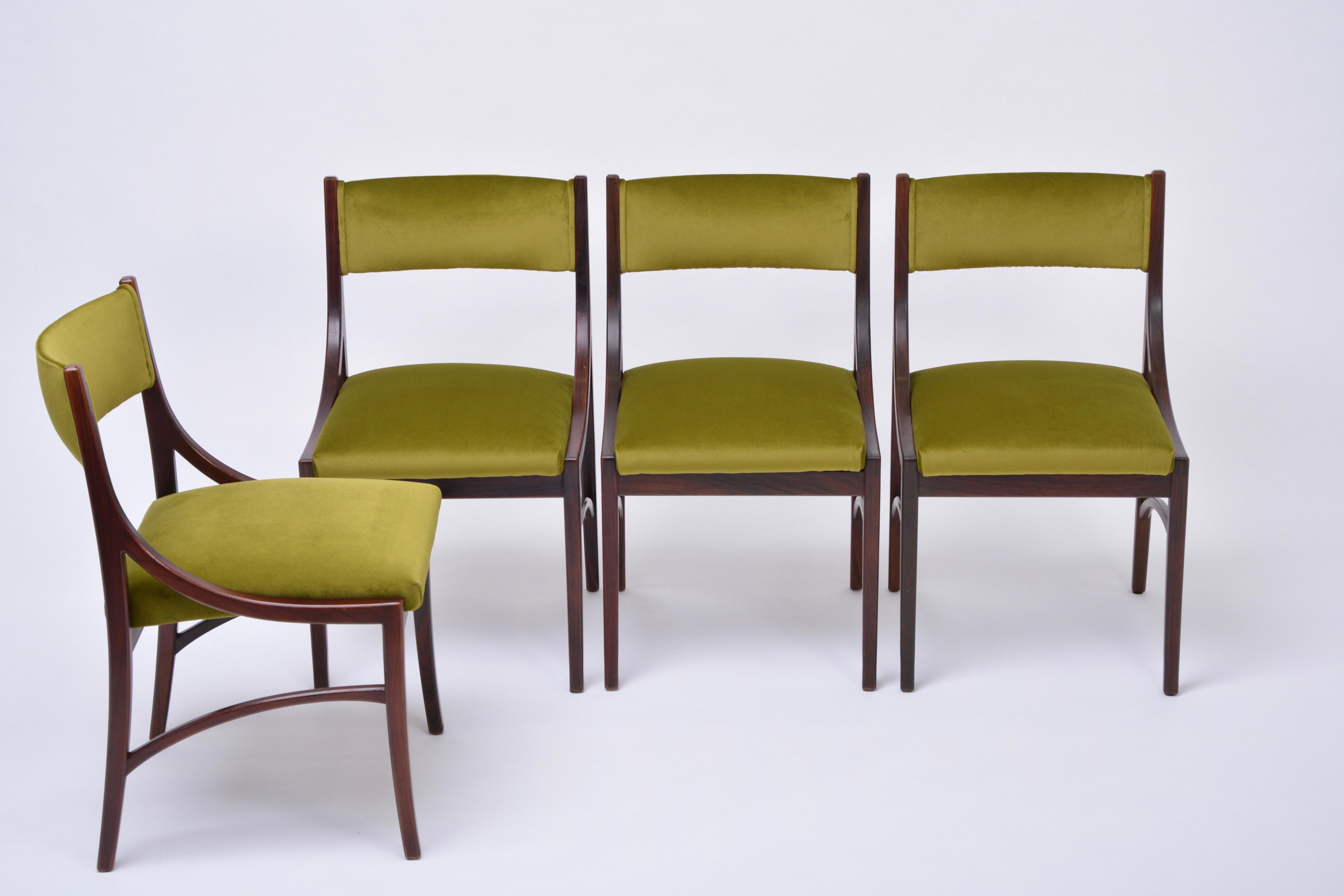 green mid century dining chairs