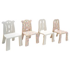 Set of Four Robert Venturi Chairs for Knoll, Two Chippendale and Two Queen Anne