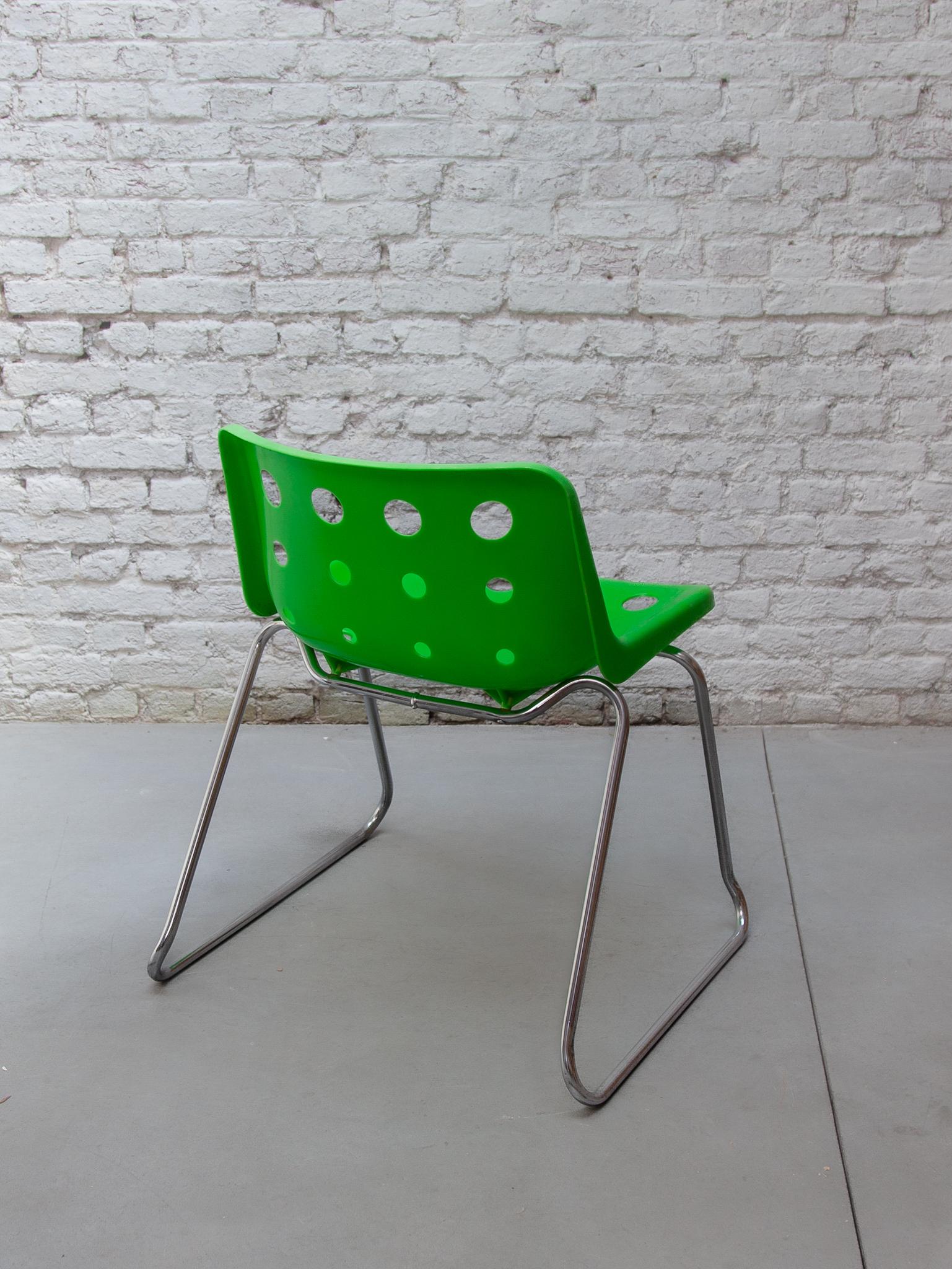 Set of four Robin Day 'Polo' Sled, Stackable Chairs, 1960s Indoor and Outdoor For Sale 3