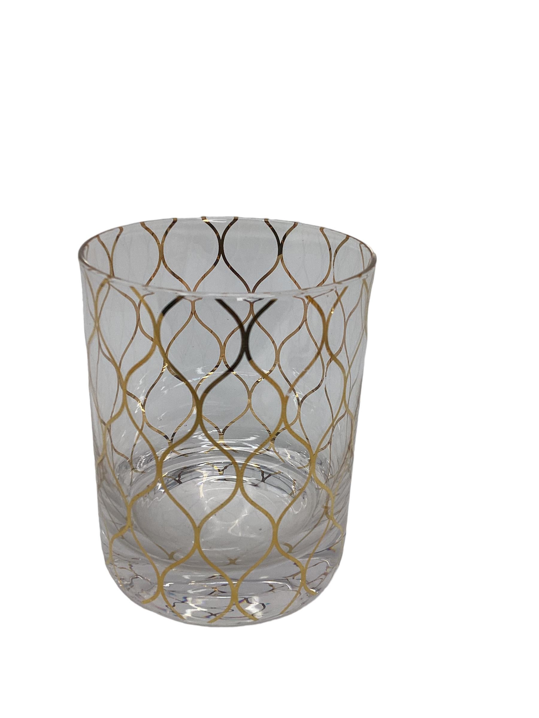 Set of Four Rocks Glasses with Geometric Shapes  For Sale 1