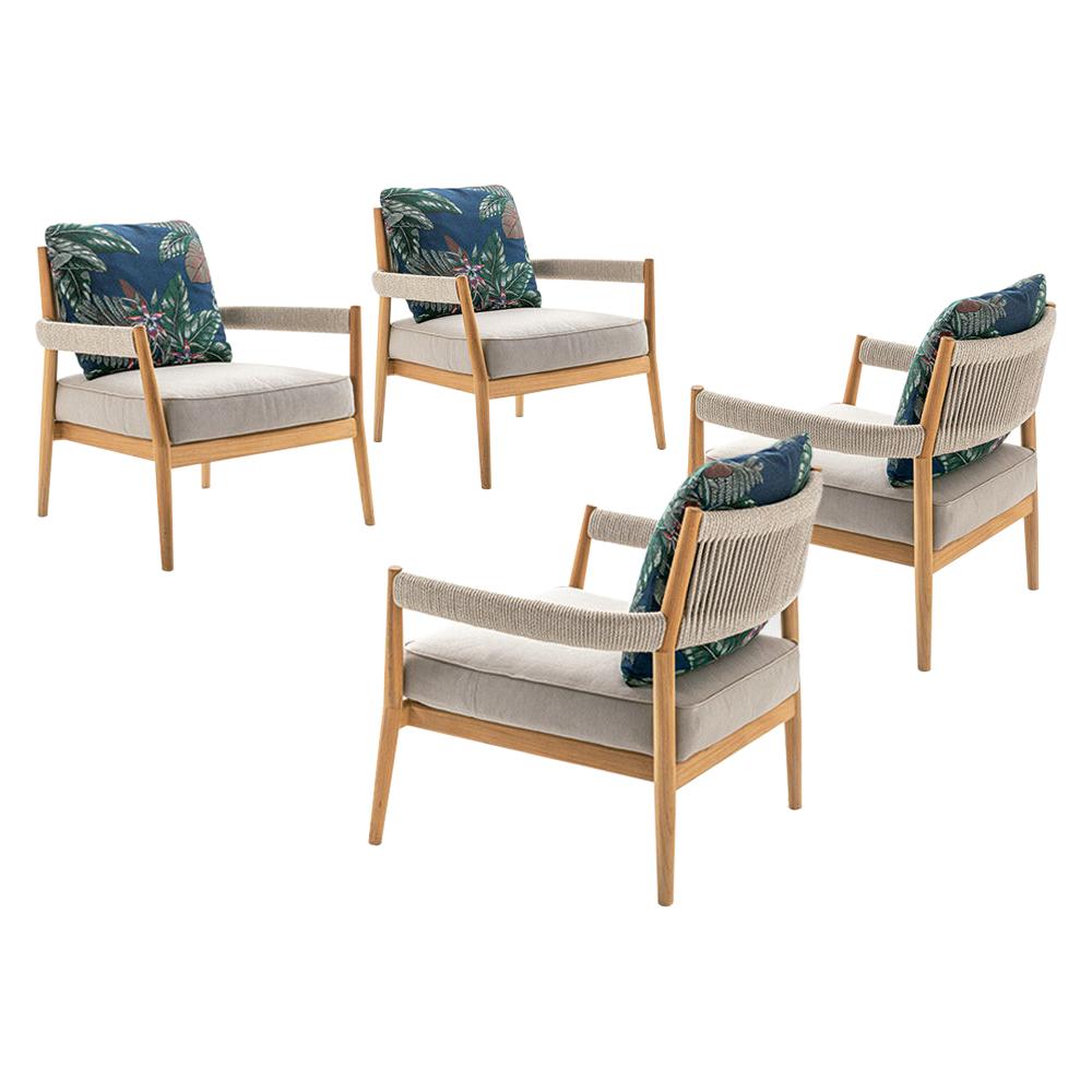 Set of Four Rodolfo Dordoni ''Dine Out Armchair', by Cassina For Sale