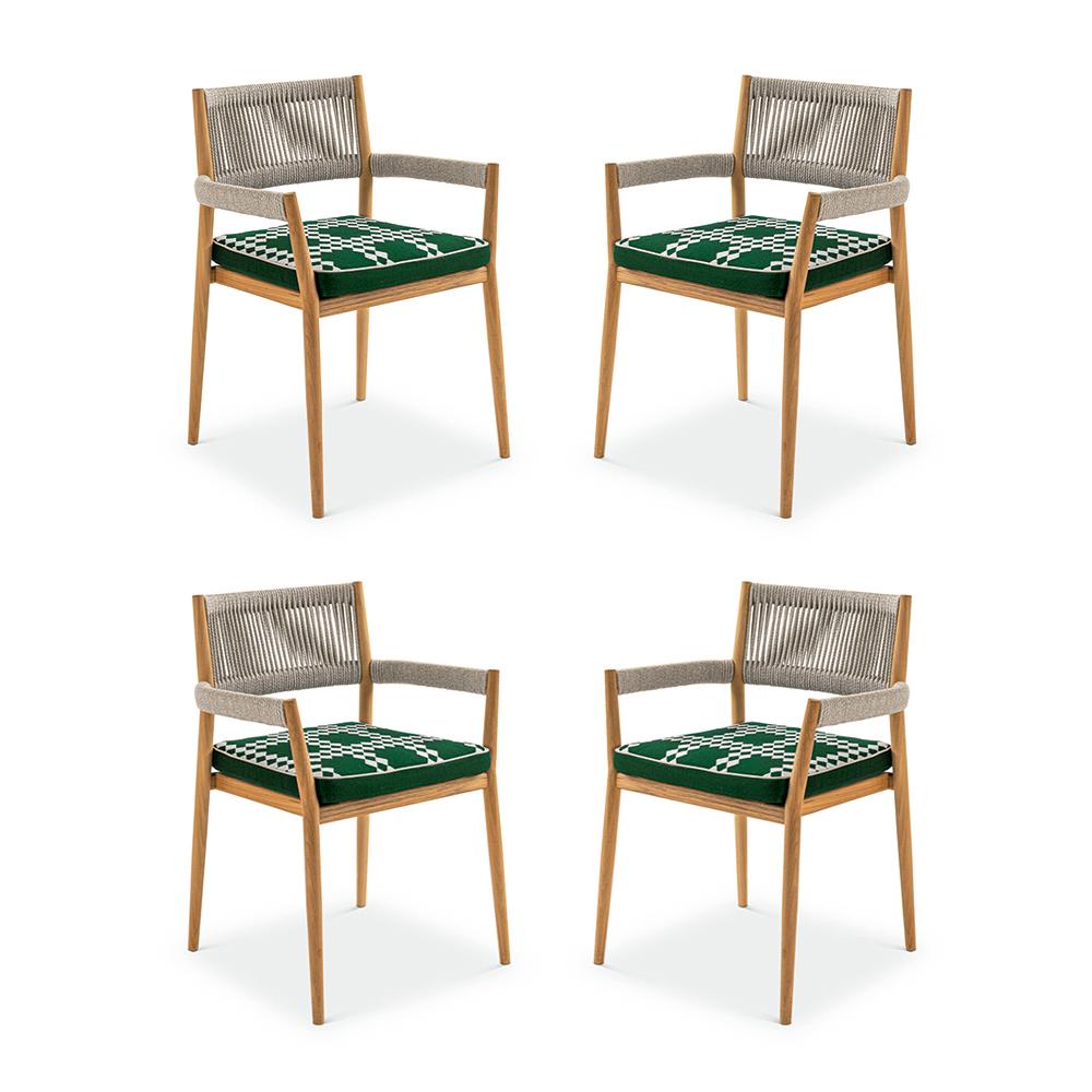 Outdoor chairs designed by Rodolfo Dordoni in 2020. Manufactured by Cassina in Italy.

The Dine Out collection of furniture is designed to add a touch of sophisticated style to the outdoor dining area, maximising its comfort and conviviality. The