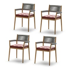 Set of Four Rodolfo Dordoni ''Dine Out' Outside Chairs, by Cassina
