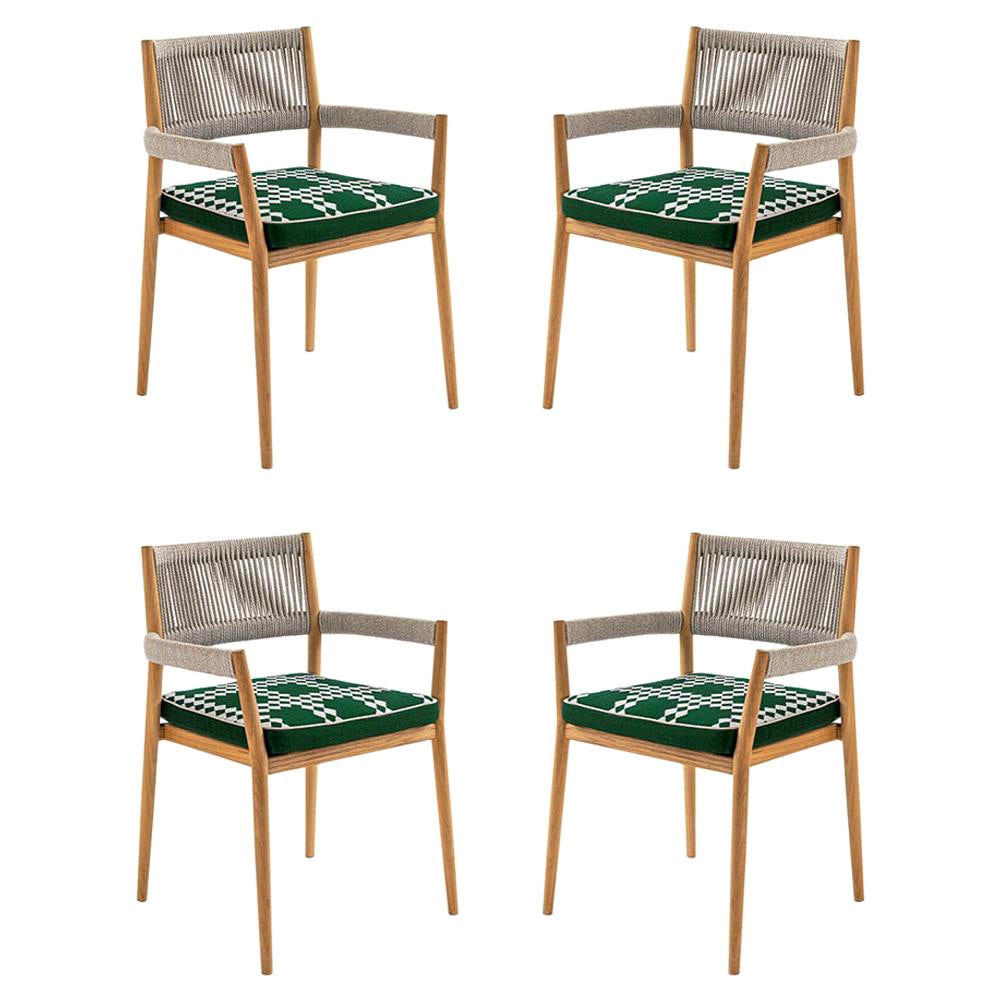 Ensemble de quatre chaises d'extérieur Dine Out de Rodolfo Dordoni par Cassina en vente