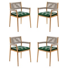 Ensemble de quatre chaises d'extérieur Dine Out de Rodolfo Dordoni par Cassina