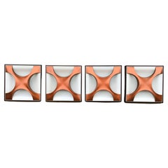 Set of Four Rolf Krüger Cross Oyster Flush Mounted Ceiling Light Panels