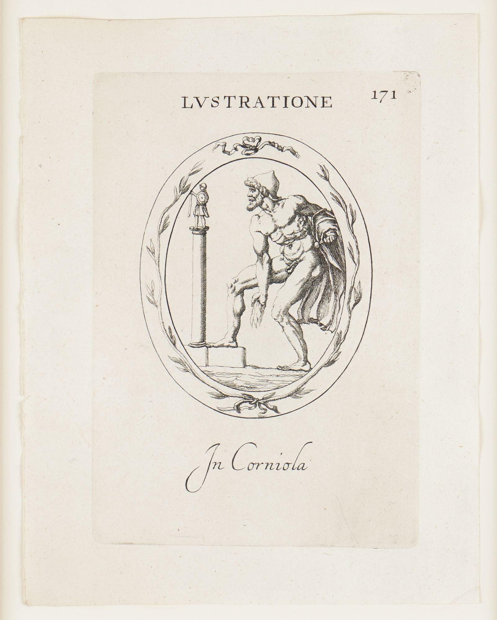 Set von vier römischen Stichtiefdrucken in Tiefdruck von Leonardo Agostini, 1685-1793 (18. Jahrhundert und früher) im Angebot