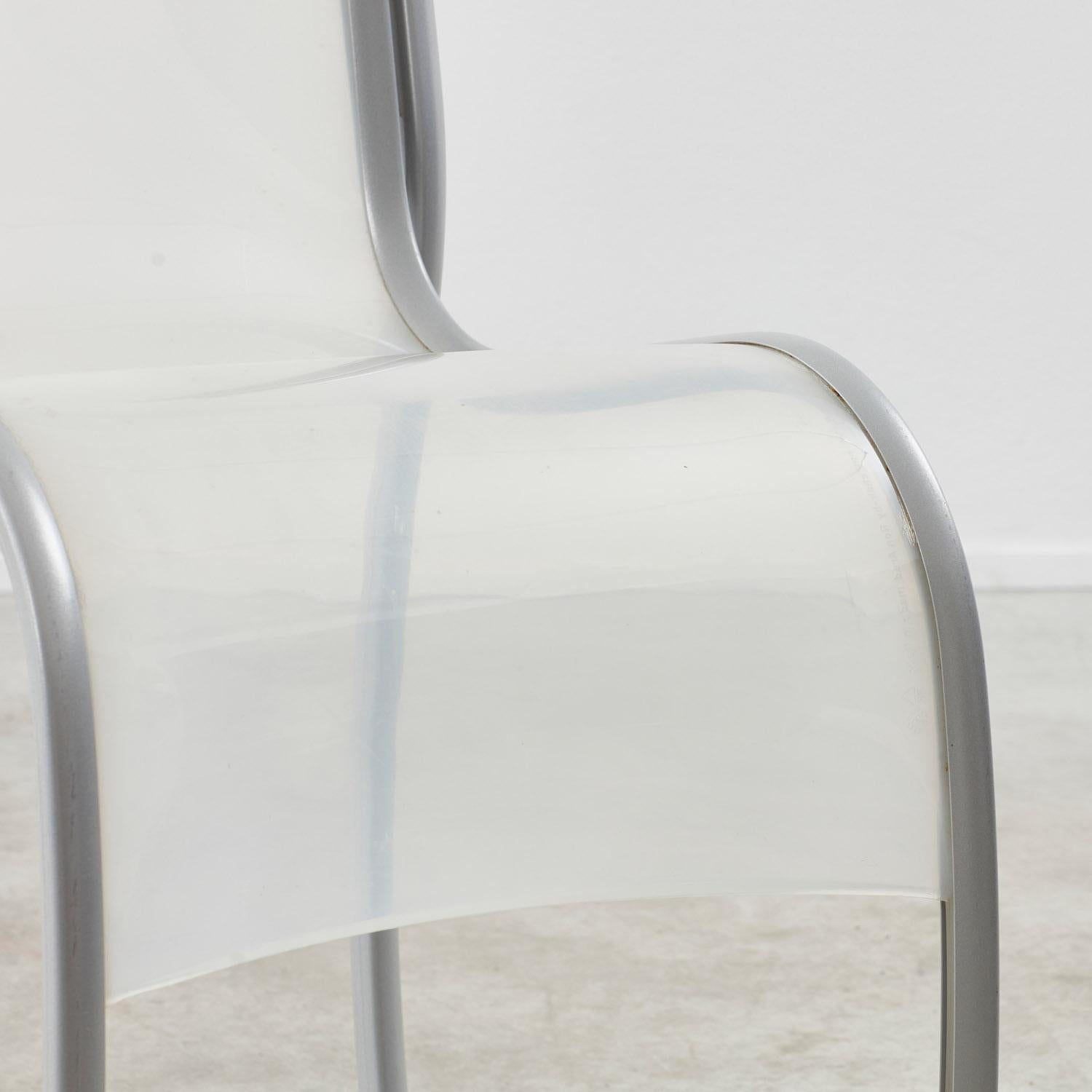 Set of four Ron Arad Fantastic Plastic Elastic chairs for Kartell, Italy, 1990s 5