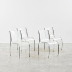 Set of four Ron Arad Fantastic Plastic Elastic chairs for Kartell, Italy, 1990s