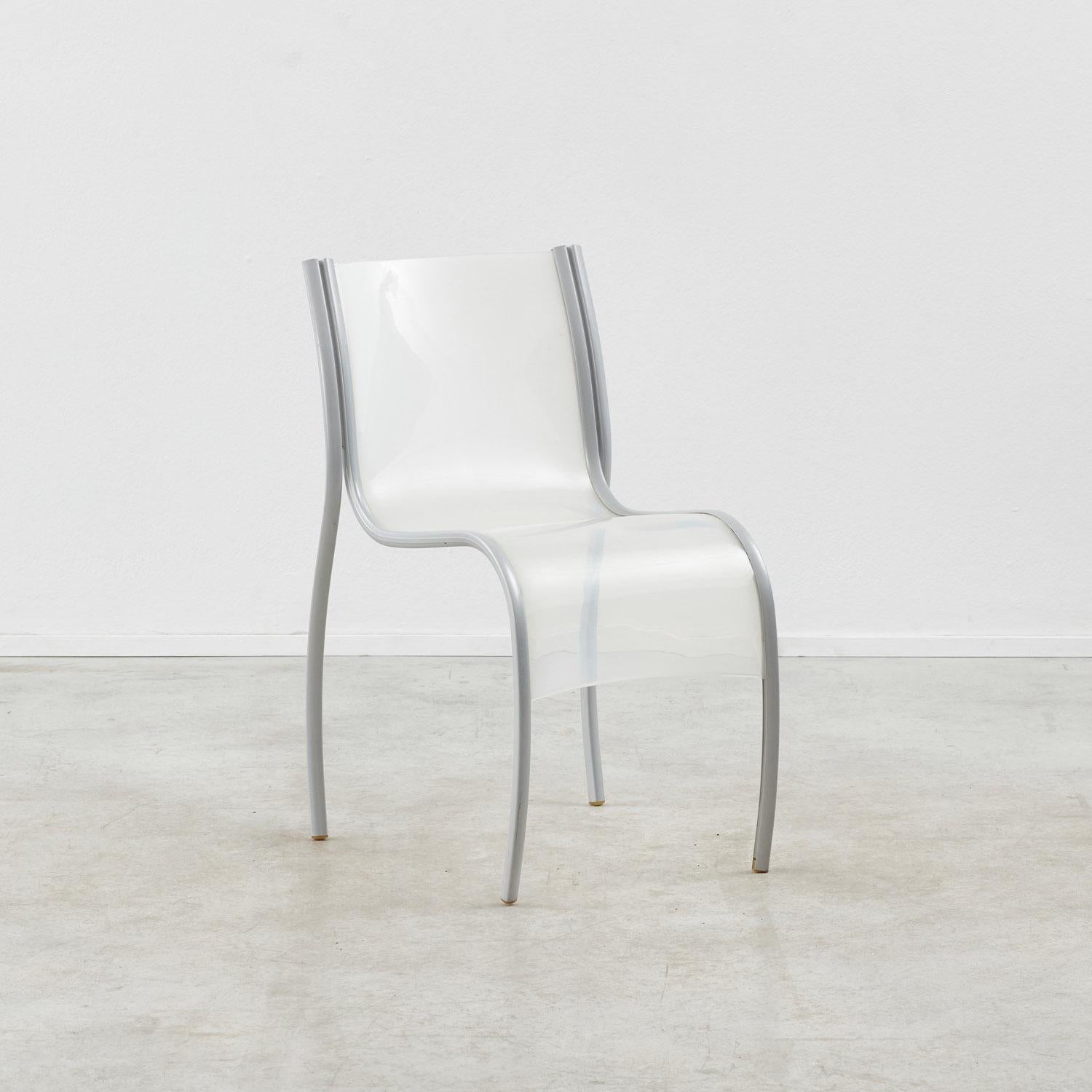 Set of four Ron Arad Fantastic Plastic Elastic chairs for Kartell, Italy, 1990s In Good Condition In London, GB