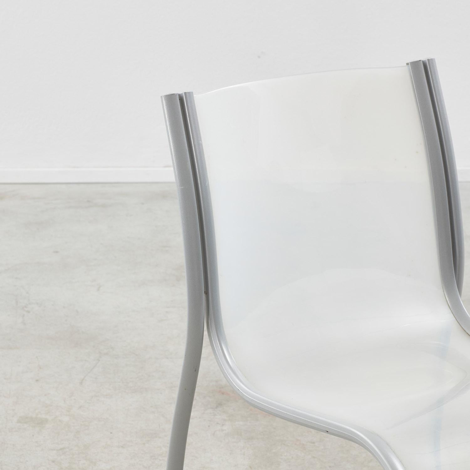 Set of four Ron Arad Fantastic Plastic Elastic chairs for Kartell, Italy, 1990s 4