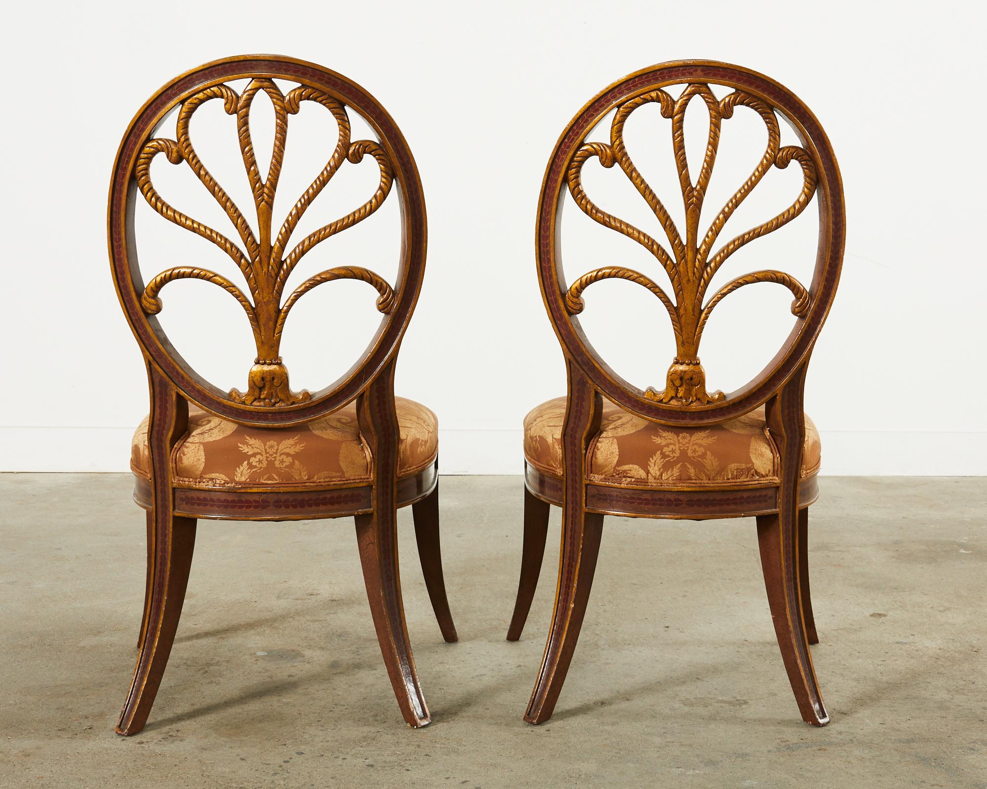 Set of Four Rose Tarlow Feather Chairs with Fortuny Seats For Sale 10