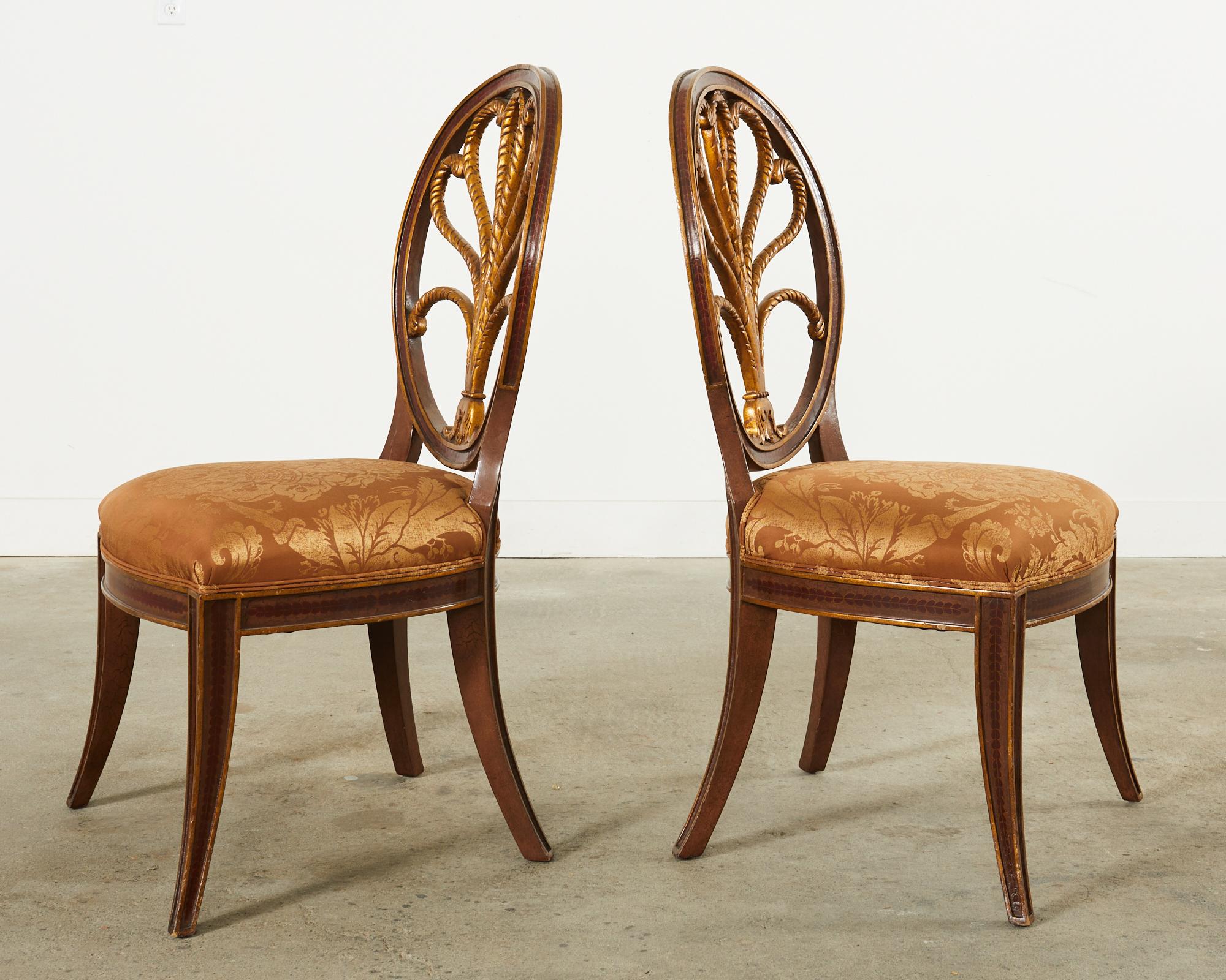 Set of Four Rose Tarlow Feather Chairs with Fortuny Seats In Good Condition For Sale In Rio Vista, CA