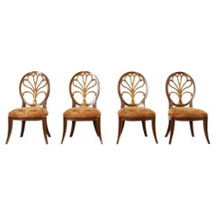 Set di quattro sedie in piuma Rose Tarlow con sedili Fortuny