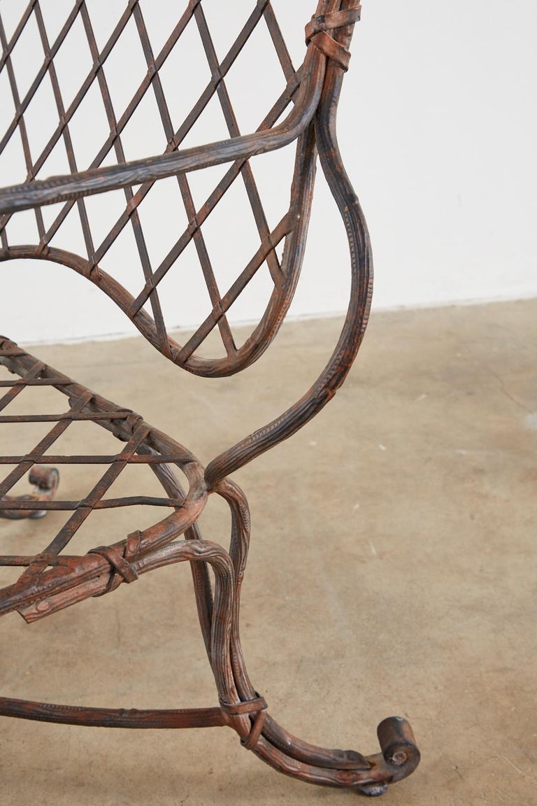 Set of Four Rose Tarlow Twig Iron Garden Lounge Chairs For ...