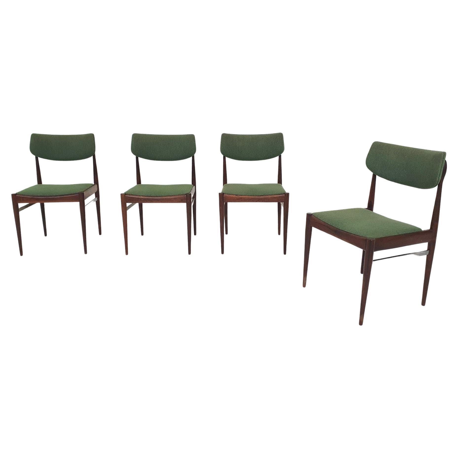 Set of Four Rosewood Awa Dining Chairs, The Netherlands 1960's