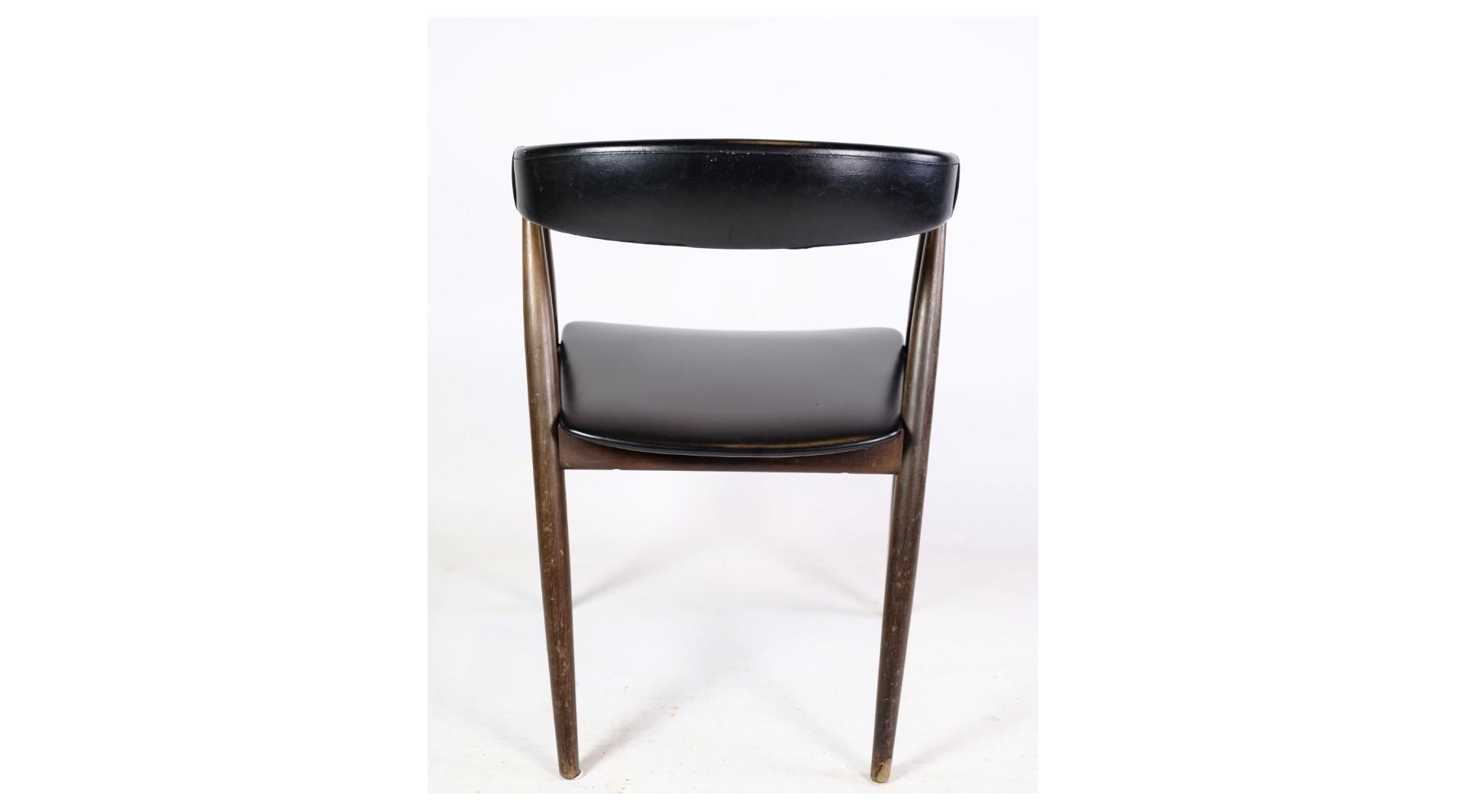 Leather Set of Four Dining Chairs Made In Rosewood By Aksel Bender Madsen From 1960s For Sale