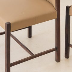 Ensemble de quatre chaises de salle à manger en bois de rose, design brésilien du milieu du siècle, années 1960