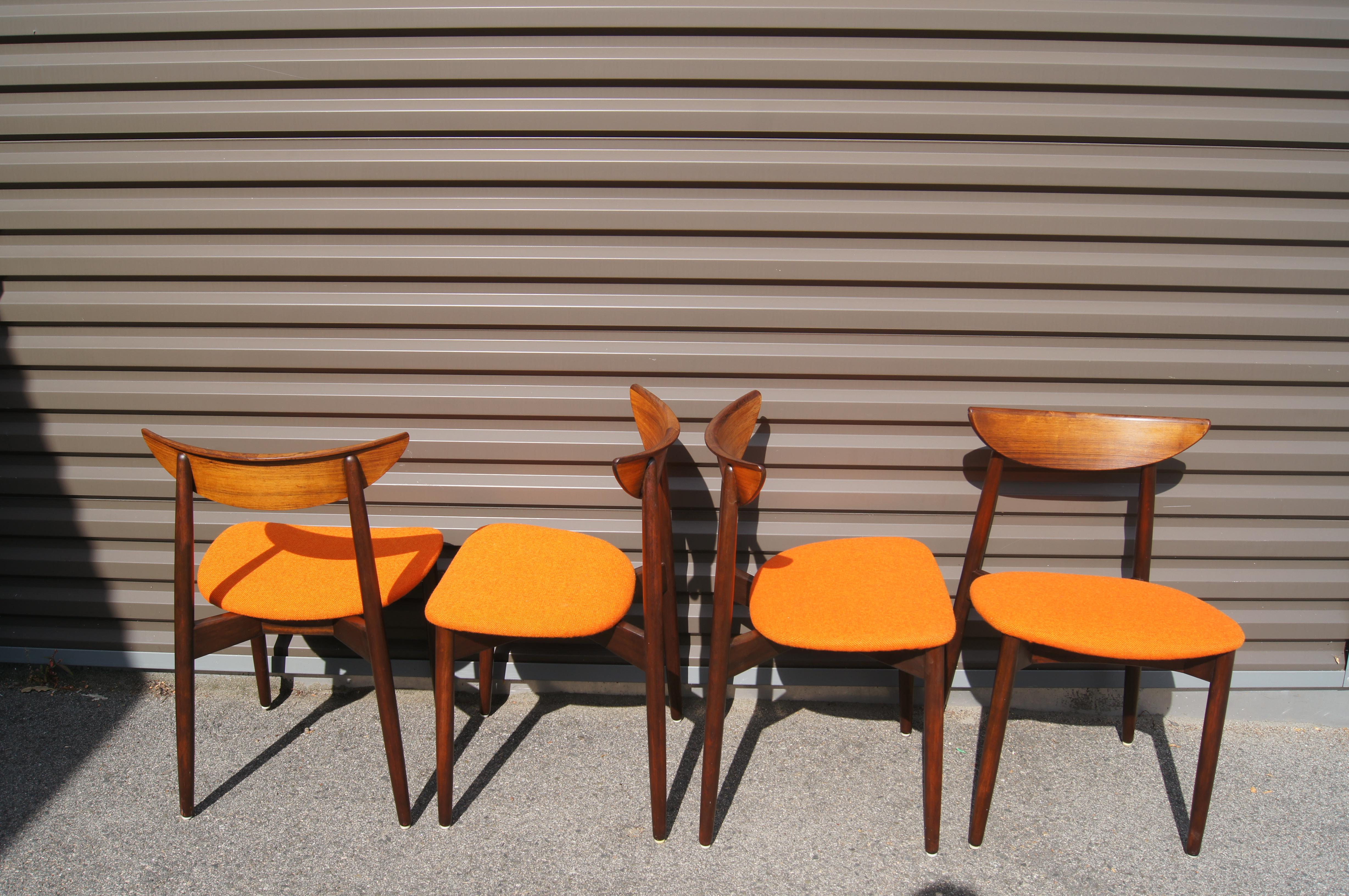 Danish Set of Four Rosewood Dining Chairs by Harry Østergaard