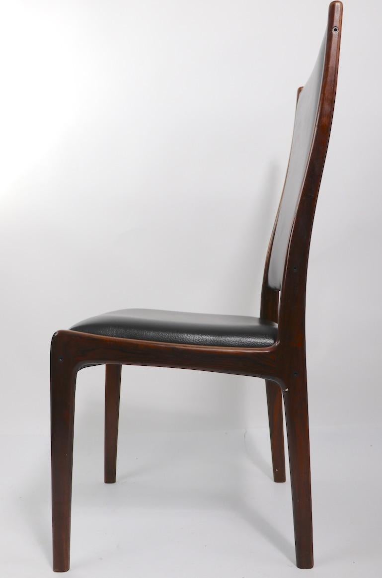 20th Century Set of Four Rosewood Dining Chairs by Johannes Andersen for Mogens Kold For Sale